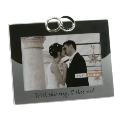 Image of Wedding Photo Frame With Rings