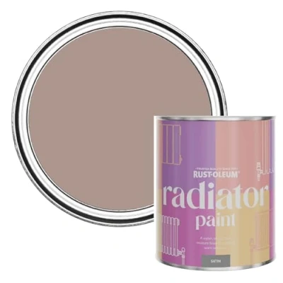 Image of Rust Oleum Pink Heat Resistant Radiator Paint in Satin Finish Haversham 750ml