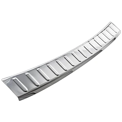 Image of Boot Sill Protector Stainless Steel Chrome Compatible with Mercedes A Class W177 from 2018 Folded Edges Premium Quality RECAMBO