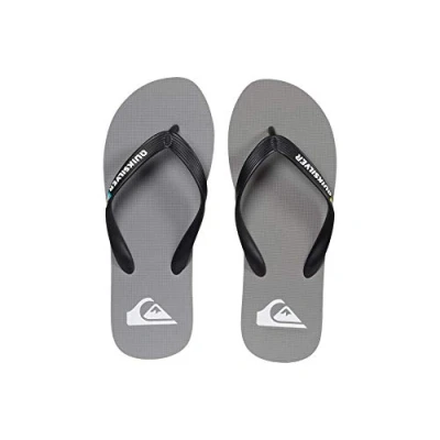 Image of Quiksilver Men&#039;s Molokai Flip Flop, Black/Grey/Grey, 11 UK
