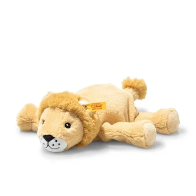 Image of Steiff Liam Lion 20 cm, soft cuddly Friends, Stuffed Animal Lion, fluffy Plush Toy for playing &amp; cuddling, made of gentle Baby Skin, Machine washable