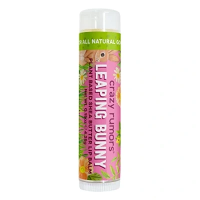 Image of Crazy Rumors Leaping Bunny Shea Butter Soothing Lip Balm Stick for Dry Lips, 100% Natural and Vegan 4g