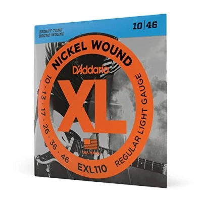 Image of D&#039;Addario Guitar Strings XL Nickel Electric EXL110 Perfect Intonation, Consistent Feel, Reliable Durability For 6 String Guitars 10 46 Regular Light