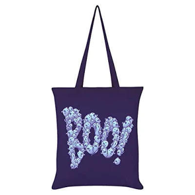 Image of Grindstore Ghostly Boo! Halloween Tote Bag Purple 32x44cm