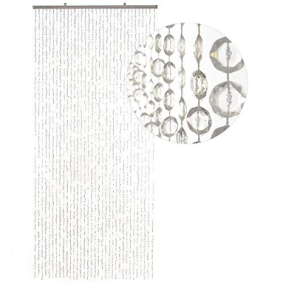 Image of HAB &amp; GUT DV03552 Door Curtain DIAMONDS Clear XL 100 x 220 cm / 39 88 in