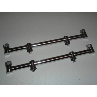 Image of TMC 2 x Rod stainless Steel Buzz bars. 31cm. Solid, chunky, standard threads. Carp Fishing Bars
