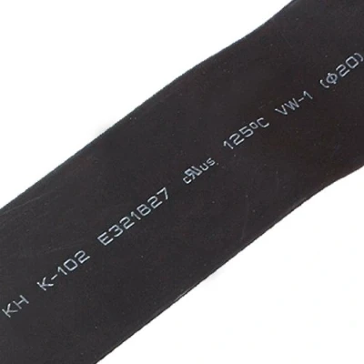 Image of Sourcingmap Heat Shrinkable Tube Shrink, 3 m, 9.8ft, 20 mm Diameter, Black