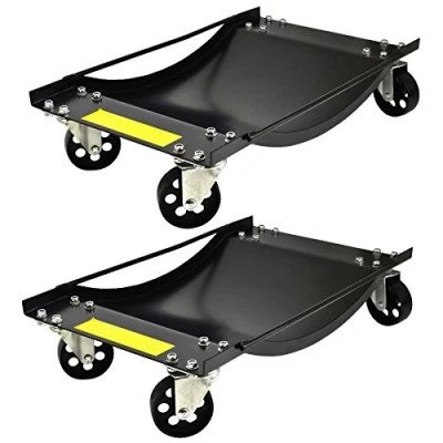 Image of AB Tools Toolzone PAIR Wheel Dollies Skate Car Van Positioning Trolley 450kg Recovery Jack TE429
