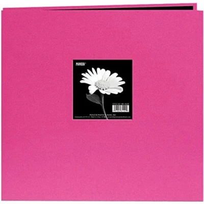 Image of Pioneer 8 x inch Book Cloth Cover Post Bound Album, Bright Pink