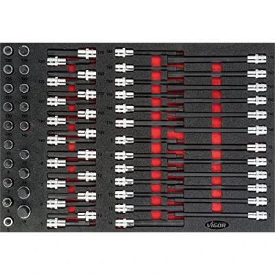 Image of Vigor Vigor_V4727 Socket Assortment (62 Piece)