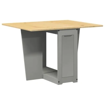 Image of vidaXL Butterfly Dining Table Foldable Corona Grey Solid Wood Pine