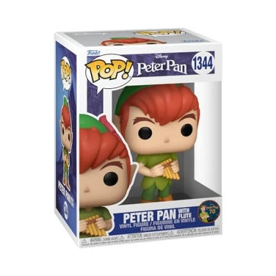 Image of Funko POP! Disney: Peter Pan 70th With Flute Collectable Vinyl Figure Gift Idea Official Merchandise Toys for Kids &amp; Adults Movies Fans Model Collectors and Display
