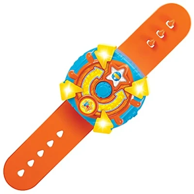 Image of BANDAI P57712 Batman Vlad Niki&#039;s Time (Orange Strap) Toy Watch with Voice and Light Effects for Adventure Game, Multicoloured