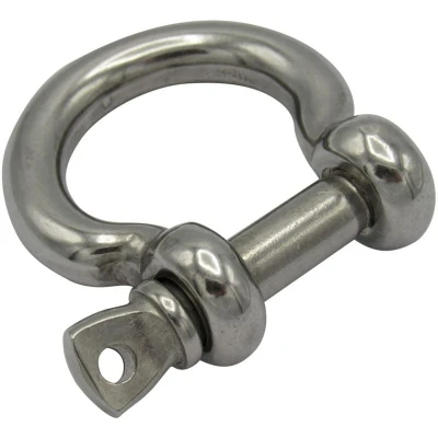 Image of Secure Fix Direct 20mm Bow Shackle With Screw Collar Pin 316 Stainless Steel A4 Rigging Connect