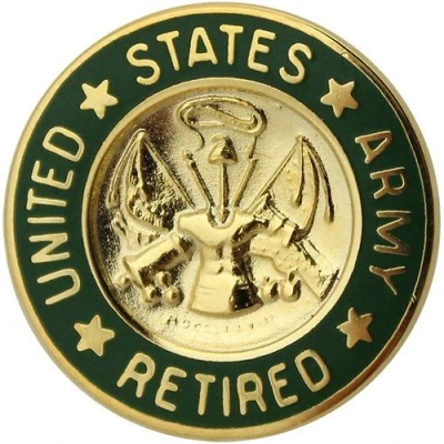 Image of VANGUARD Army Lapel PIN: US. Retired 1968 2007