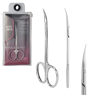 Image of STALEKS PRO Expert 50 Type 3 Professional Cuticle Scissors Pack of 1 Model SE 50/3