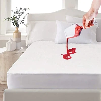 Image of Richair Mattress Protector Single Bed 100% Waterproof Cover, Anti Bacterial, Allergic，Hypoallergenic Breathable Soft Cover 30cm Deep (70x160 cm)