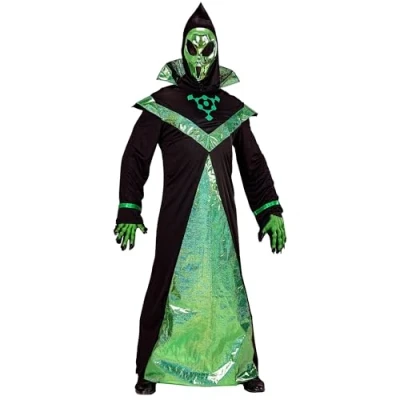 Image of Widmann 11008133 Adult Alien Costume, Multicoloured, XL