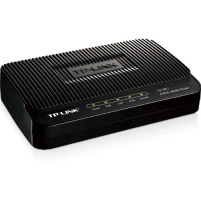 Image of TP Link ADSL2+ Wireless Wi Fi Fast Ethernet/USB Modem Router (TD 8817)