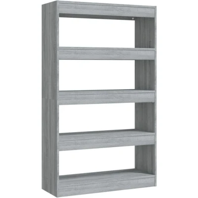 Image of vidaXL Book Cabinet/Room Divider Grey Sonoma 80x30x135 cm Engineered Wood
