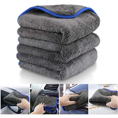 Image of 3 x professional microfibre polishing cloths with 1200 GSM extremely absorbent and paint friendly thanks to soft ideal car cloth for cleaning motorcycle