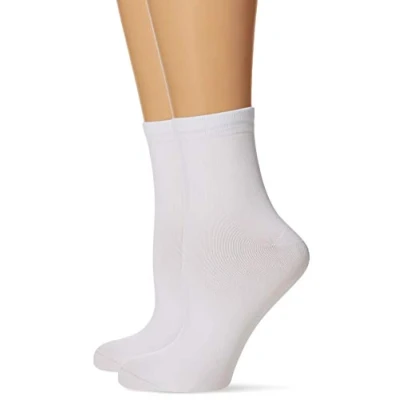 Image of DIM Women&#039;s Soft Second Skin Effect x2 Socks, White, One Size
