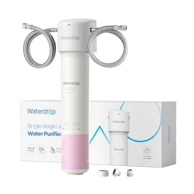Image of Waterdrop Under Sink Water Filter for Face Care, Soft Water, Lower TDS, Strontium enriched, Reduce 99.9% of Baçtёria in Bathroom Faucet, Reduces Skin Redness and Irritation, WD BFU1