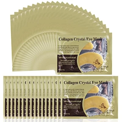 Image of 30 Pairs Collagen Under Eye Mask for Dark Circles/Puffy Eyes Crystal Gel Eyelid Patch Pad Moisturiser