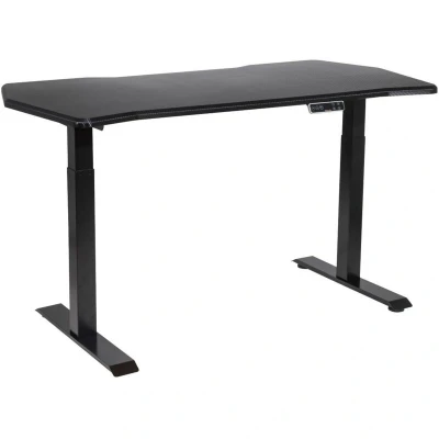 Image of Dellonda Carbon Electric Height Adjustable Standing Desk, 1400 x 700mm Dual Motor 100kg DH241