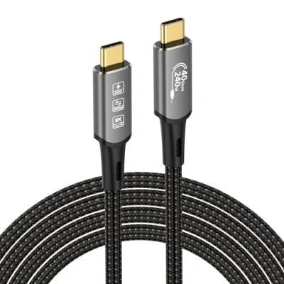 Image of USB4 Cable, with Thunderbolt 4 240W Charging 40Gbps Data 8K @ 60Hz 4K120Hz HDR, PD3.1, USB C to M1 M2 M3 SSD Laptops Monitor