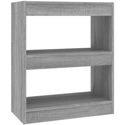Image of vidaXL Book Cabinet/Room Divider Grey Sonoma 60x30x72 cm