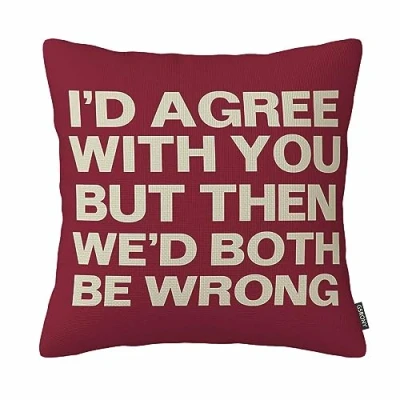 Image of Humorous Sarcasm Humor Funny Quotes Throw Pillow Case 18 X Inches Square Cotton Linen Pillowcase Cushion Cover