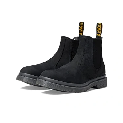 Image of Dr. Martens Unisex 2976 Amphibians, Black Milled Nubuck Wp, 6.5 UK