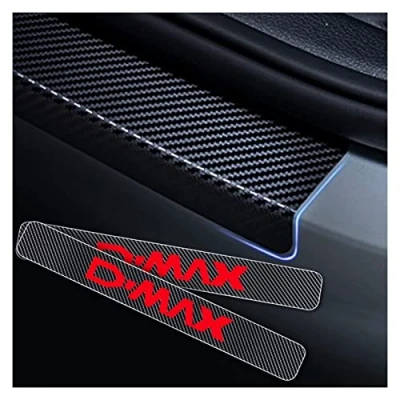 Image of 4PCS Car Door Sill Protector for Isuzu D MAX, Welcome Pedal Scuff Guard Plate Carbon Fiber Stickers Accessories