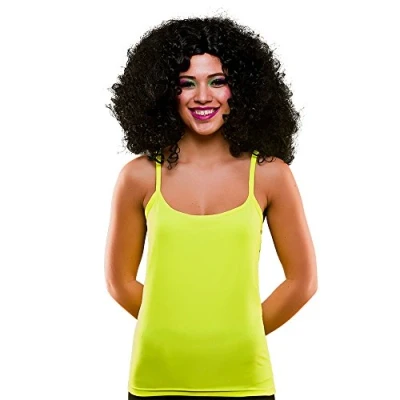 Image of Wicked Costumes Adult Unisex 80&#039;s Vest Top (Neon Yellow) M/L (UK 12 16)