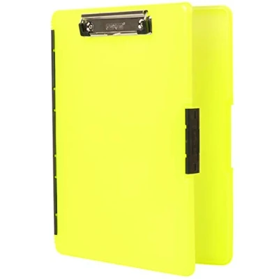 Image of Dexas 3517 803 Slimcase 2 Storage Clipboard with Side Opening, Neon Yellow