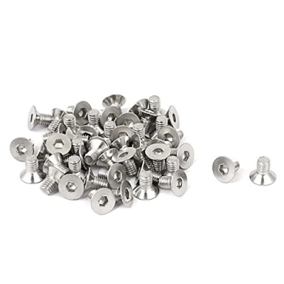 Image of Sourcingmap M3x5mm Hex Socket Flat Head Countersunk Bolts Screw 50pcs
