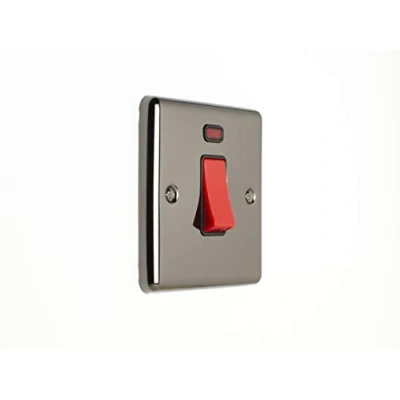 Image of EUROLITE Enhance Black Nickel 45AMP Cooker Switch with NEON LightEN45ASWN BNB