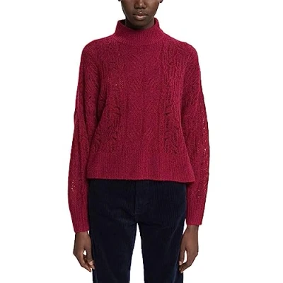 Image of ESPRIT Women&#039;s 112cc1i314 Pullover Sweater, 615/Cherry Red, XS