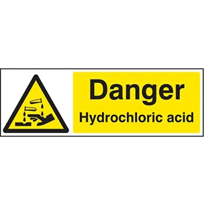 Image of Warning Signs Danger hydrochloric acid Rigid Plastic