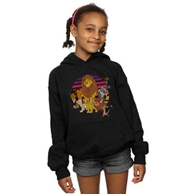 Image of Disney Girls The Lion King Pride Family Hoodie Black 5 6 Years