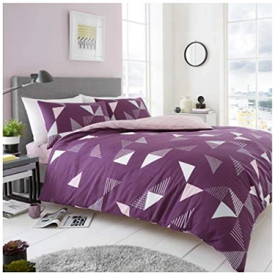 Image of GC GAVENO CAVAILIA Printed Duvet Cover, Polycotton Bedding Set, Quilt Covers, Marco Purple, Double