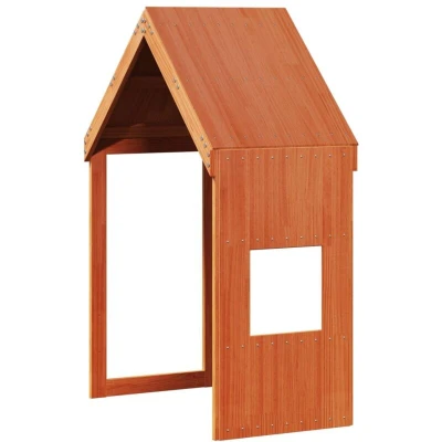 Image of vidaXL Kids&#039; Bed Roof Wax Brown 55x84x132 cm Solid Wood Pine