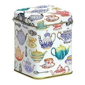 Image of Tea Caddy Small Square 100gm TEAPOTS DESIGN 9.5cm
