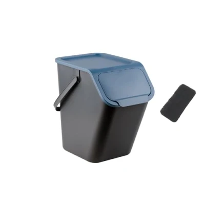 Image of Go Practic waste separation system for in the kitchen with carbon filter click lid bin rubbish 25 l