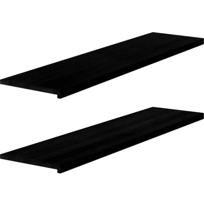 Image of vidaXL Window Sills 2 pcs Dark Brown 160x40x2 cm Solid Wood Oak