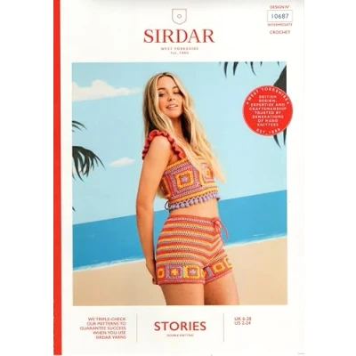 Image of Sirdar Stories DK Crochet Pattern 10687 Top &amp; Shorts Set