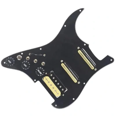 Image of 3 Ply Electric Guitar Left Handed Pickguard Humbucker Pickup Loaded Prewired Parts (Color : 1)