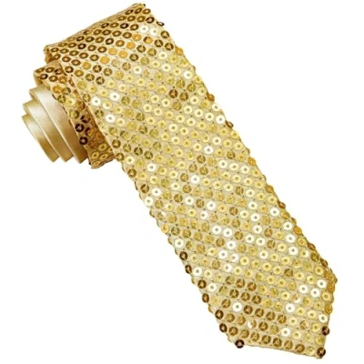 Image of Widmann Gold Sequin Necktie Neck Tie Choker Scarf Accessory for Circus Clowns &amp; Fun Fairs Fancy Dress Up Costumes Outfits