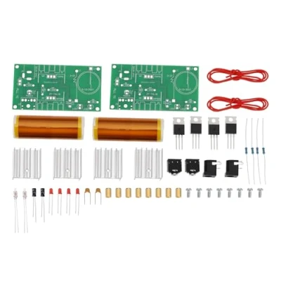 Image of Create idea 2set Coil Speaker DIY Mini Transformer Kit DC 15 24V 15W Compatible With Tesla Plasma Wireless Transmission Module Soldering Project Unassembled